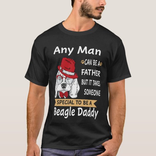 198 Any Man Beagle Daddy T-shirt (Voorkant)