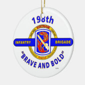 198E INFANTRY BRIGADE "BRAVE AND BOLD" VIETNAM KERAMISCH ORNAMENT (Links)