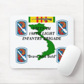 198th Light Inf Vietnam Mousepad 1/w Muismat (Met muis)