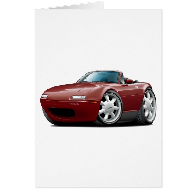 1990-1998 Miata Maroon Car. (Voorkant)