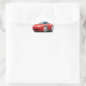 1990-1998 Miata Red Car Ronde Sticker (Tas)
