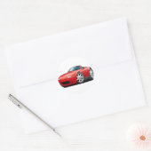 1990-1998 Miata Red Car Ronde Sticker (Envelop)