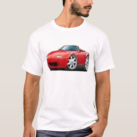 1990-1998 Miata Red Car T-shirt (Voorkant)
