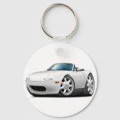 1990-1998 Miata Witte auto Sleutelhanger (Voorkant)