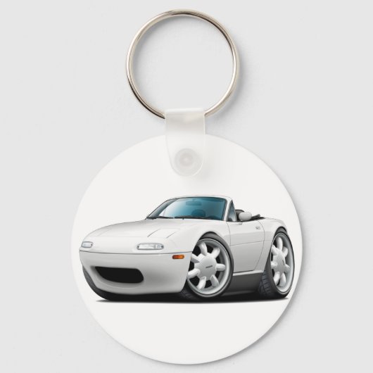 1990-1998 Miata Witte auto Sleutelhanger (Voorkant)