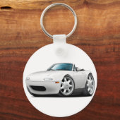 1990-1998 Miata Witte auto Sleutelhanger (Voorkant)