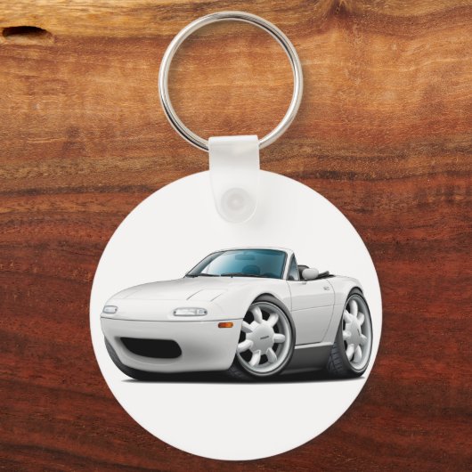 1990-1998 Miata Witte auto Sleutelhanger (Voorkant)
