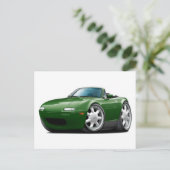 1990-98 Miata Green Car Briefkaart (Staand voorkant)