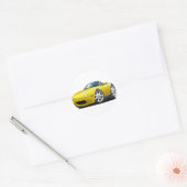 1990-98 Miata Yellow Car Ronde Sticker (Envelop)