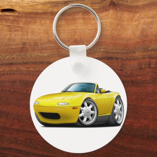 1990-98 Miata Yellow Car Sleutelhanger (Voorkant)