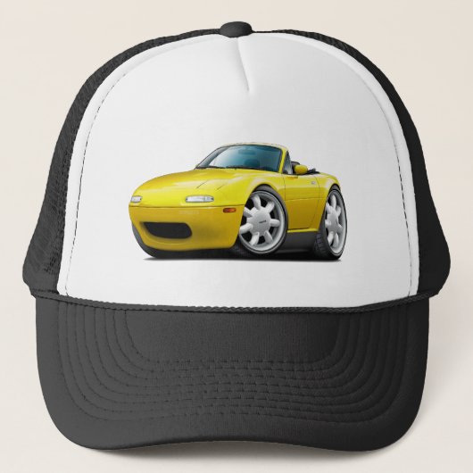 1990-98 Miata Yellow Car Trucker Pet (Voorkant)