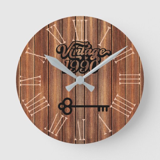 1990  acrylwandklok ronde klok (Voorkant)