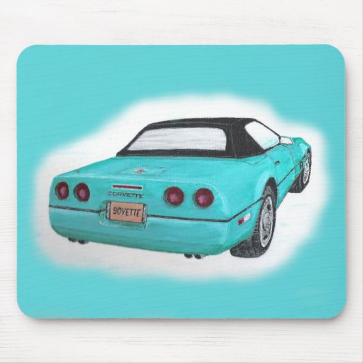 1990 Corvette Poster Muismat (Voorkant)