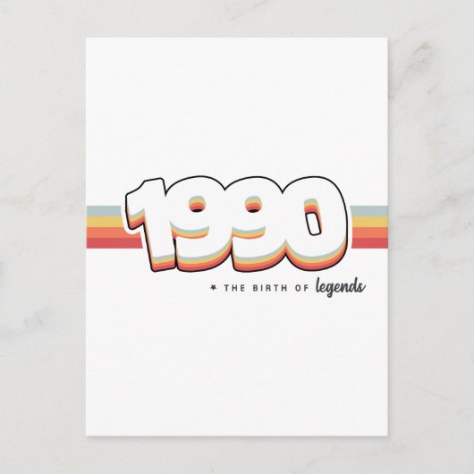 1990 De geboorte van legendes Briefkaart (Voorkant)