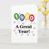 1990: een geweldige jaardag kaart (Gele Bloem)