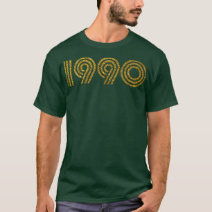 1990 Geboortejaar Glitter Effect T-shirt