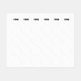 1990 Geboortejaar Ronde Sticker Vel | Verjaardagso