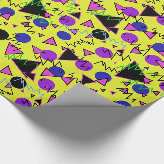 1990 gewaagd geometrisch cadeaupapier (Hoek)