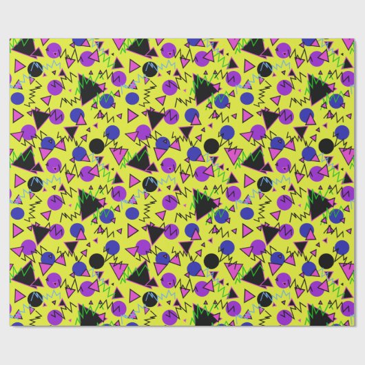 1990 gewaagd geometrisch cadeaupapier (Vlak)