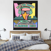 1990 laat de partij Flamingo Kick Animal Canvas Afdruk (Insitu (Slaapkamer))