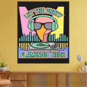 1990 laat de partij Flamingo Kick Animal Canvas Afdruk (Insitu (Woonkamer))