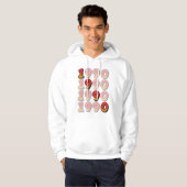 1990 Retro ontwerp Hoodie (Voorkant volledig)