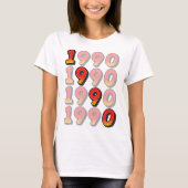 1990 Retro ontwerp T-shirt (Voorkant)
