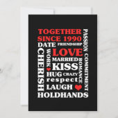 1990 Samen Sinds 30-jarig jubileum cadeau Kaart (Voorkant)