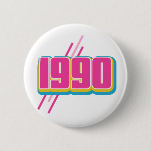 1990 vintage tekst ronde button 5,7 cm