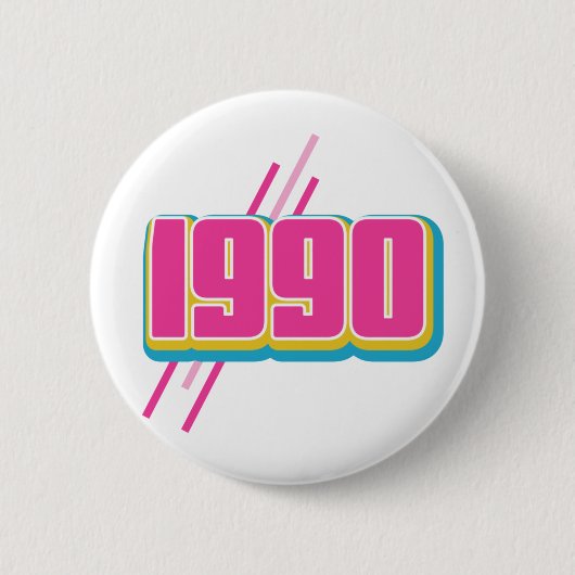 1990 vintage tekst ronde button 5,7 cm (Voorkant)