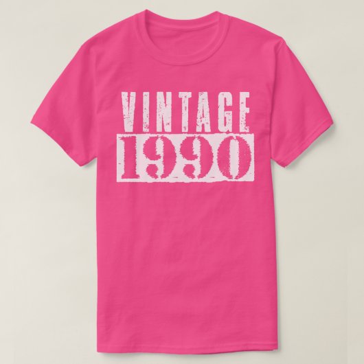 1990 Wit Tekst T-shirt (Design voorkant)