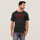 1990 ( zwart) t-shirt (Voorkant volledig)