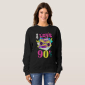1990's 90s I Heart Nineties I Love The 90's Old Sc Trui (Voorkant volledig)