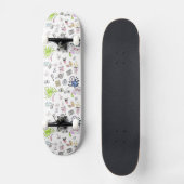 1990s Cartoon comedy nostalgie patroon skateboard (Voorkant)