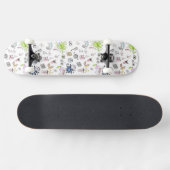 1990s Cartoon comedy nostalgie patroon skateboard (Horizontaal)