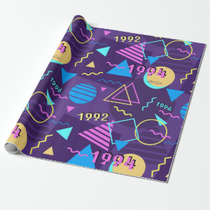 1990s disco Memphis funky patroon Cadeaupapier