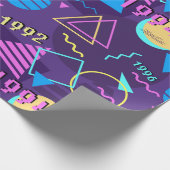 1990s disco Memphis funky patroon Cadeaupapier (Hoek)