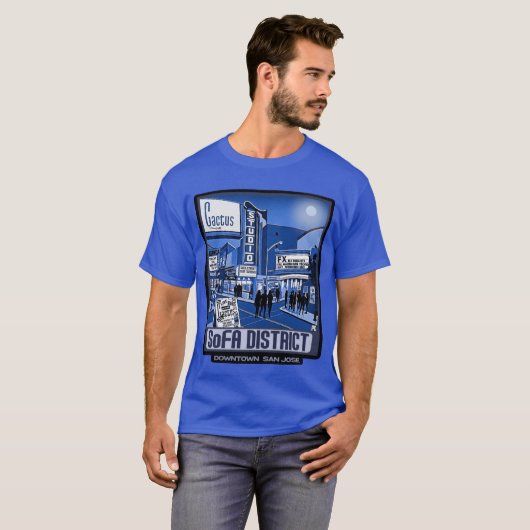 1990s SoFA District San Jose Active T-shirt (Voorkant volledig)