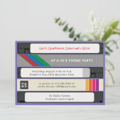 1990s  VHS Tape 90's Verjaardagsfeest Kaart (Staand voorkant)