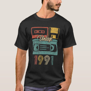 1991 30e verjaardag 30 jaar oude cassette T T-shirt