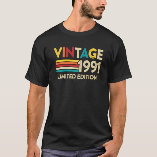 1991 31e verjaardag 31 jaar oud t-shirt (Voorkant)
