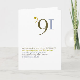1991 Birthday Fun Facts Kaart