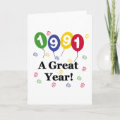 1991 een grote jaardag kaart (Voorkant)