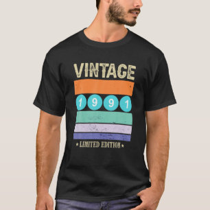 1991 Funny 30 jaar oude jongens en meisjes 30T T-shirt