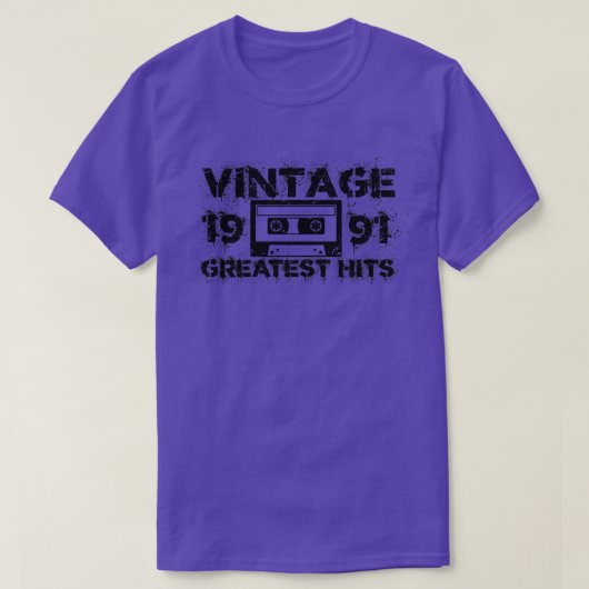 1991 Grootste Hits  Zwart T-shirt (Design voorkant)