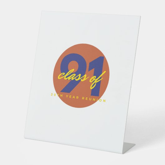 1991 klassenreünie reclamebord met voetstuk (Voorkant)