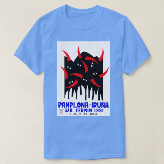 1991 Pamplona Spanje T-shirt (Design voorkant)