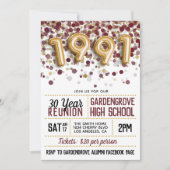 1991 Reunion middelbare school Kaart (Voorkant)