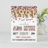 1991 Reunion middelbare school Kaart (Staand voorkant)