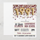 1991 Reunion middelbare school Kaart (Voorkant / Achterkant)